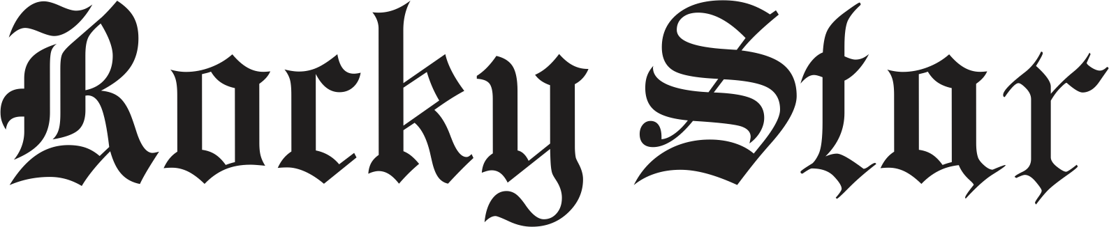 logo of rocky star on the white background