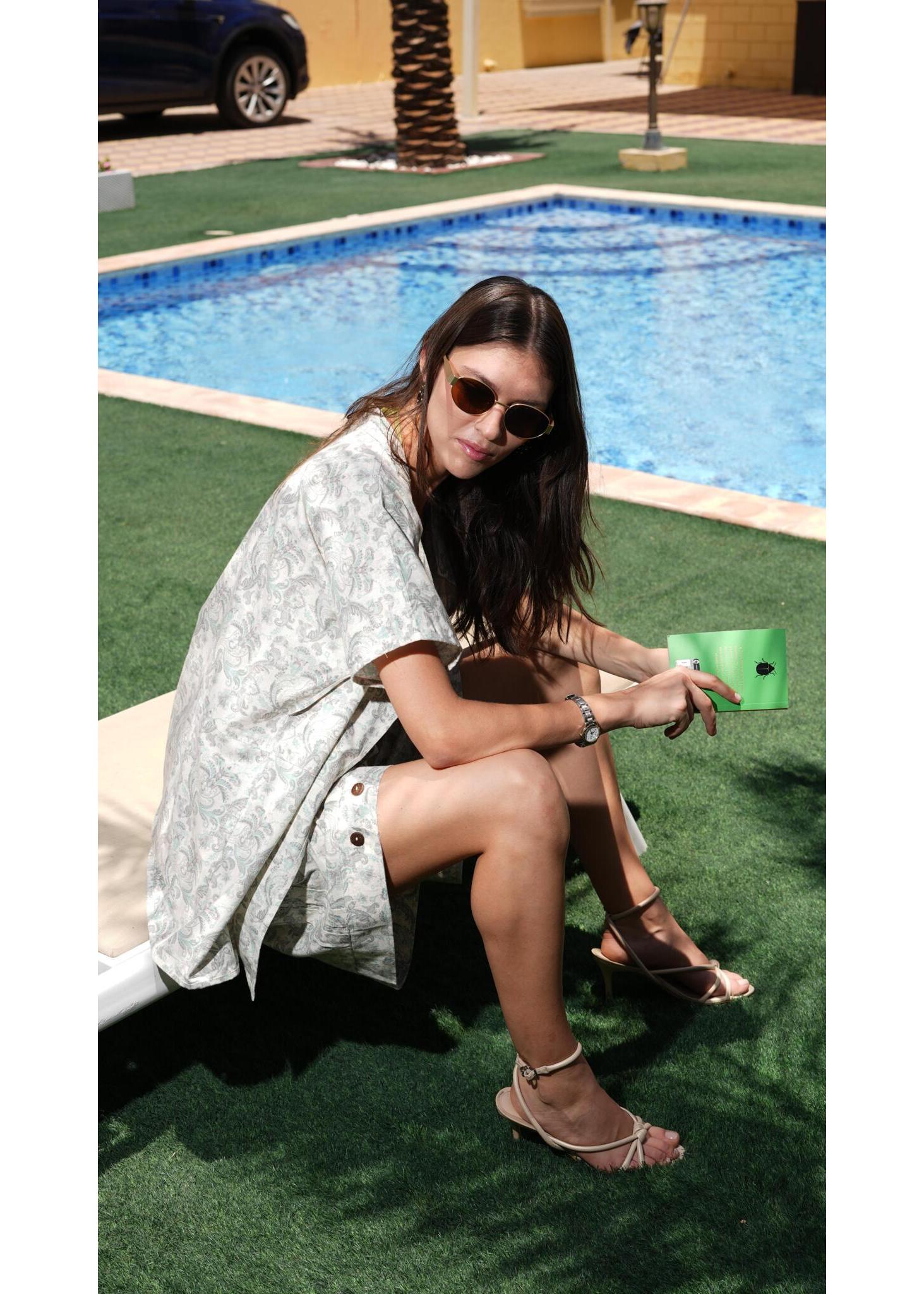 FM Women's Green Paisley Carpenter Shorts - Flashmob India Flashmob India  