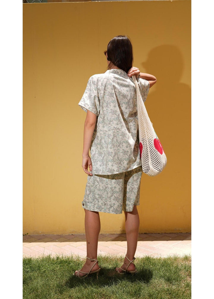 FM Women's Green Paisley Wrap Shirt - Flashmob India Flashmob India  