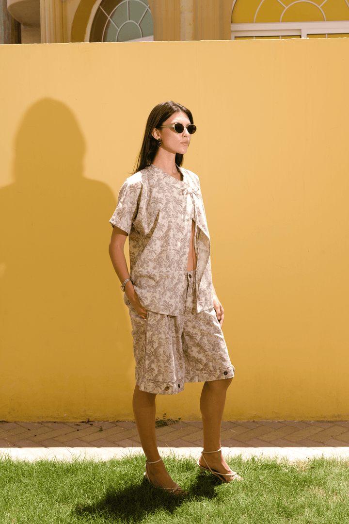 FM Women's Pink Paisley Carpenter Shorts - Flashmob India Flashmob India  