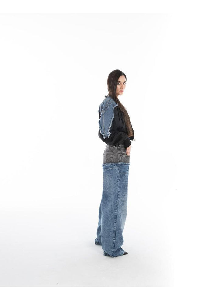 Hybrid Denim Bomber Jacket - Flashmob India Flashmob Nation Denim Jacket