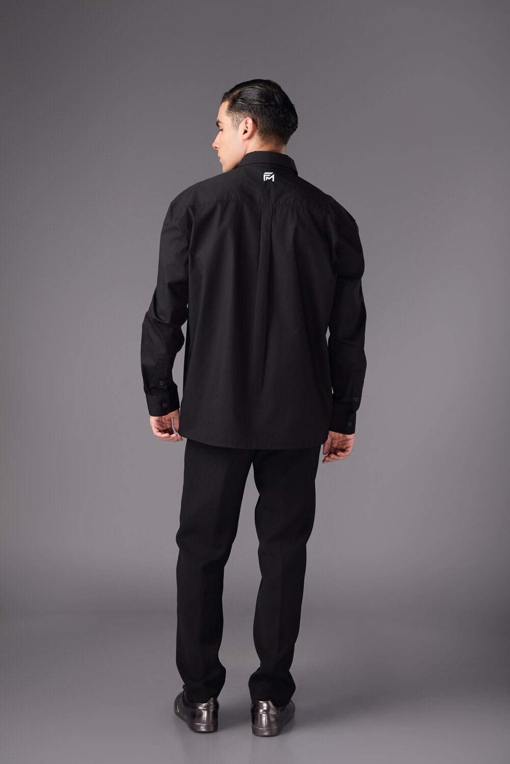 Men’s Black Embroidered Shirt - Flashmob India Flashmob India   Jacket