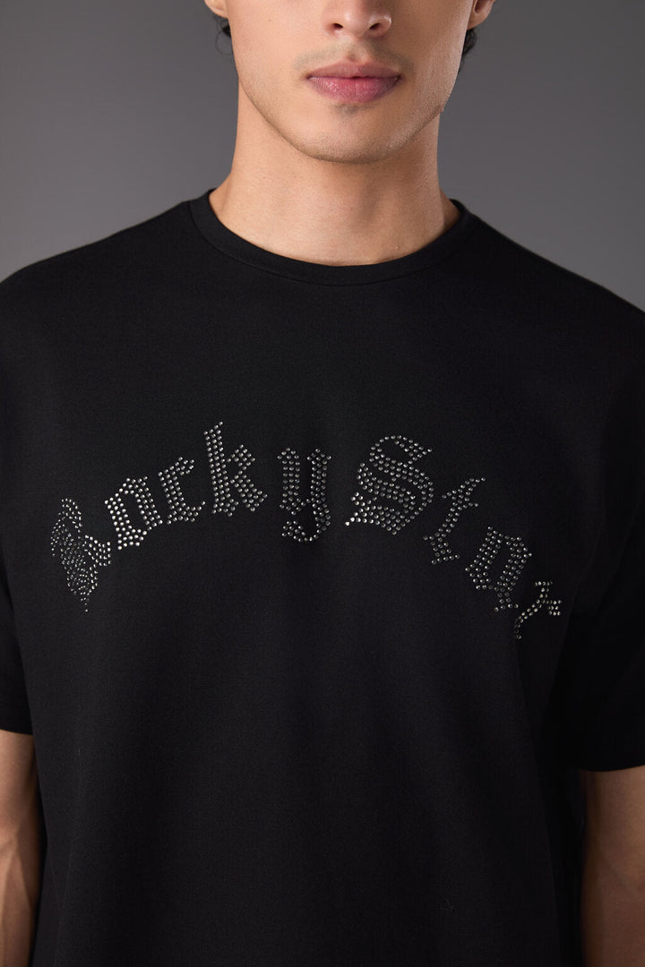 Men’s Black Floral Back Print T-Shirt - Flashmob India Flashmob India Men Top