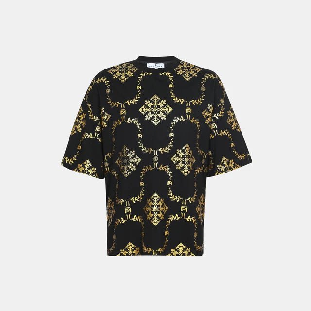 Men’s Black & Gold Reflective T-Shirt - Flashmob India Flashmob Nation  None