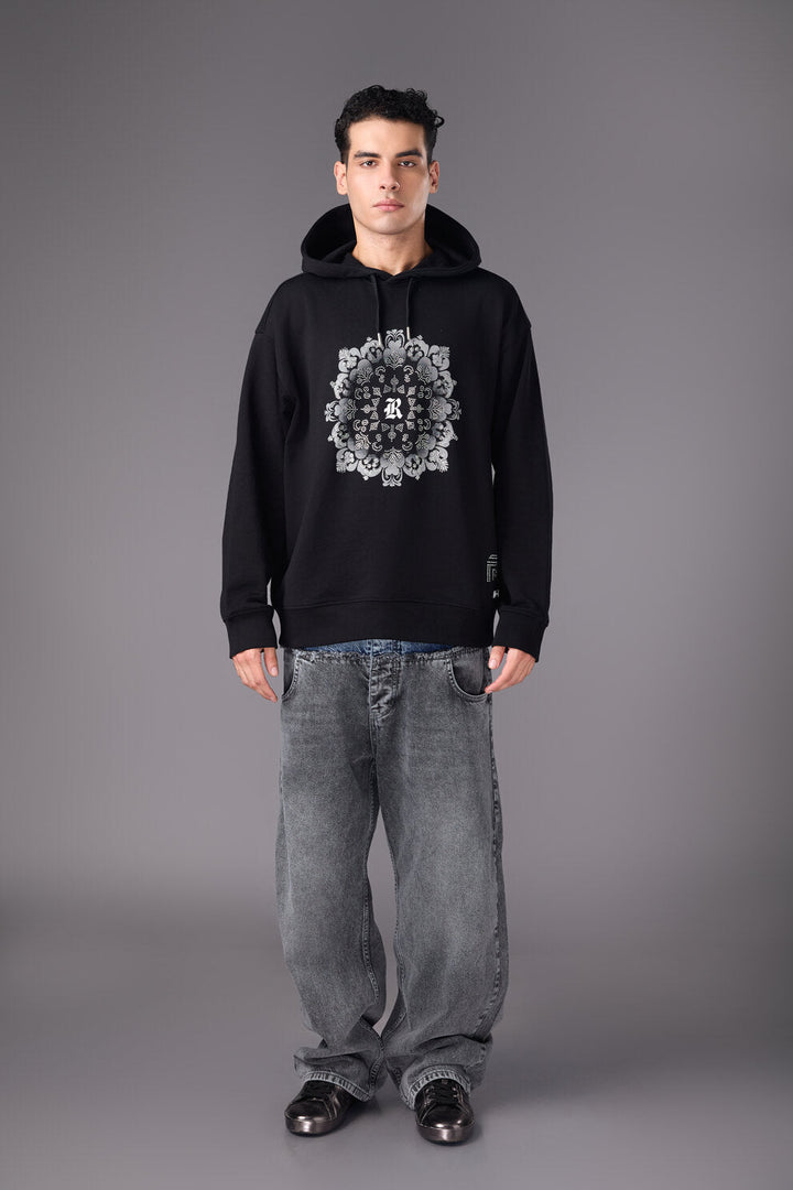 Men’s Black Graphic Print Hoodie - Flashmob India Flashmob India hoodie