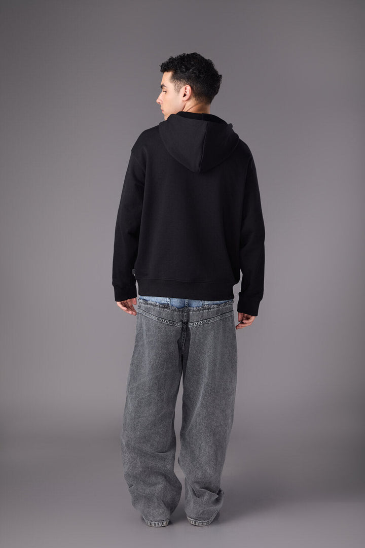 Men’s Black Graphic Print Hoodie - Flashmob India Flashmob India hoodie