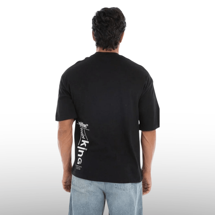 Men’s Black Graphic Tape T-Shirt - Flashmob India Flashmob Nation T-Shirt