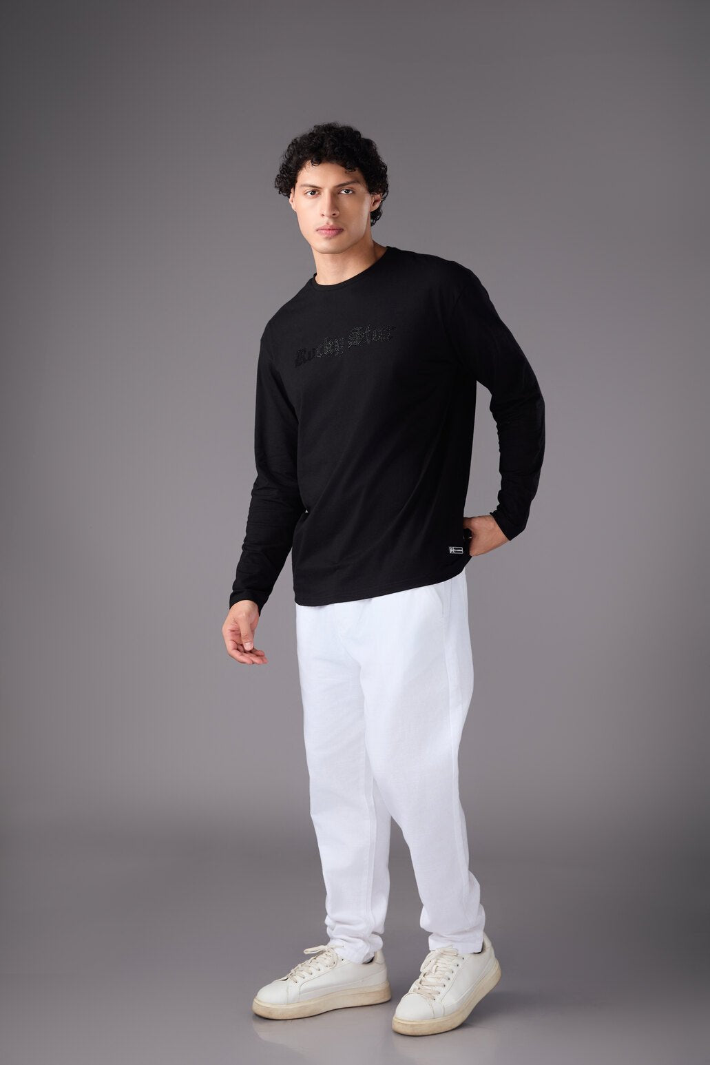 Men’s Black Long Sleeve T-Shirt - Flashmob India Flashmob India Men Top