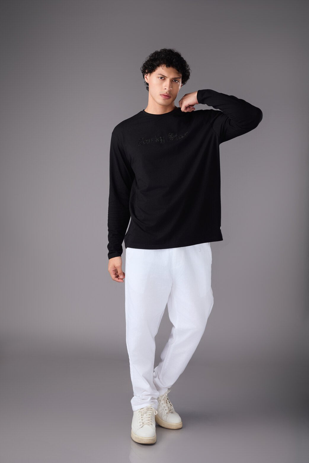 Men’s Black Long Sleeve T-Shirt - Flashmob India Flashmob India Men Top