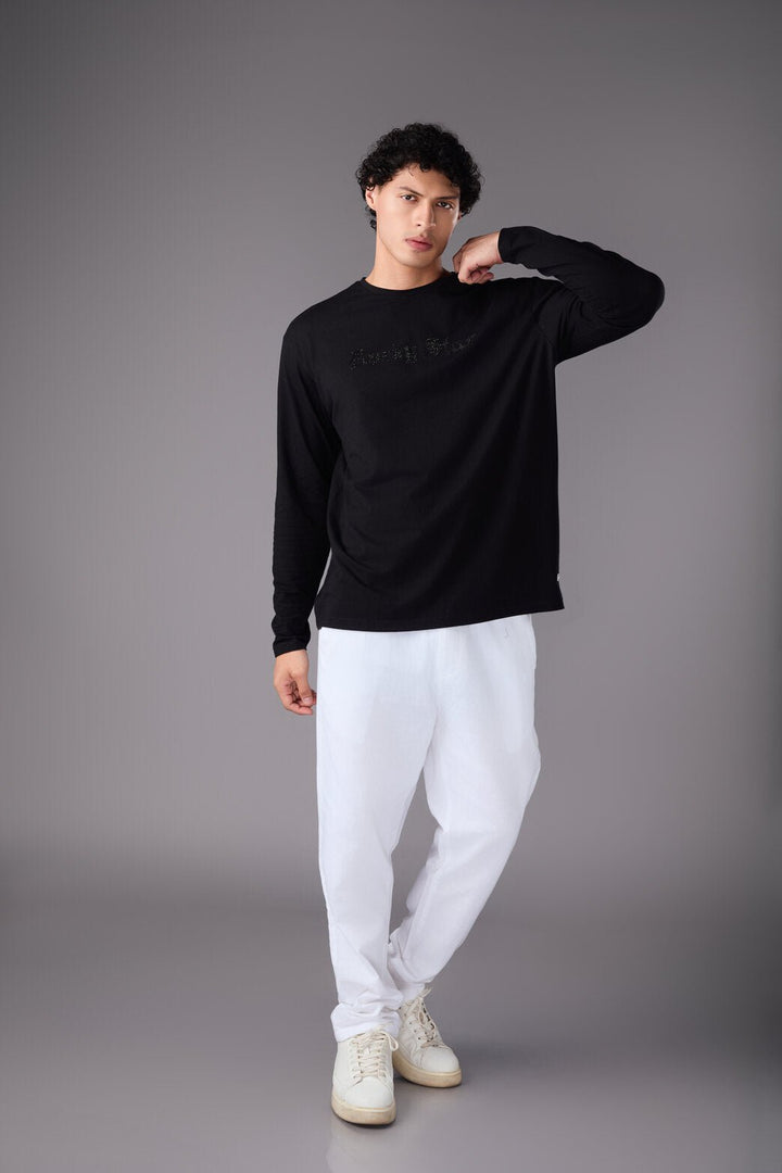 Men’s Black Long Sleeve T-Shirt - Flashmob India Flashmob India Men Top