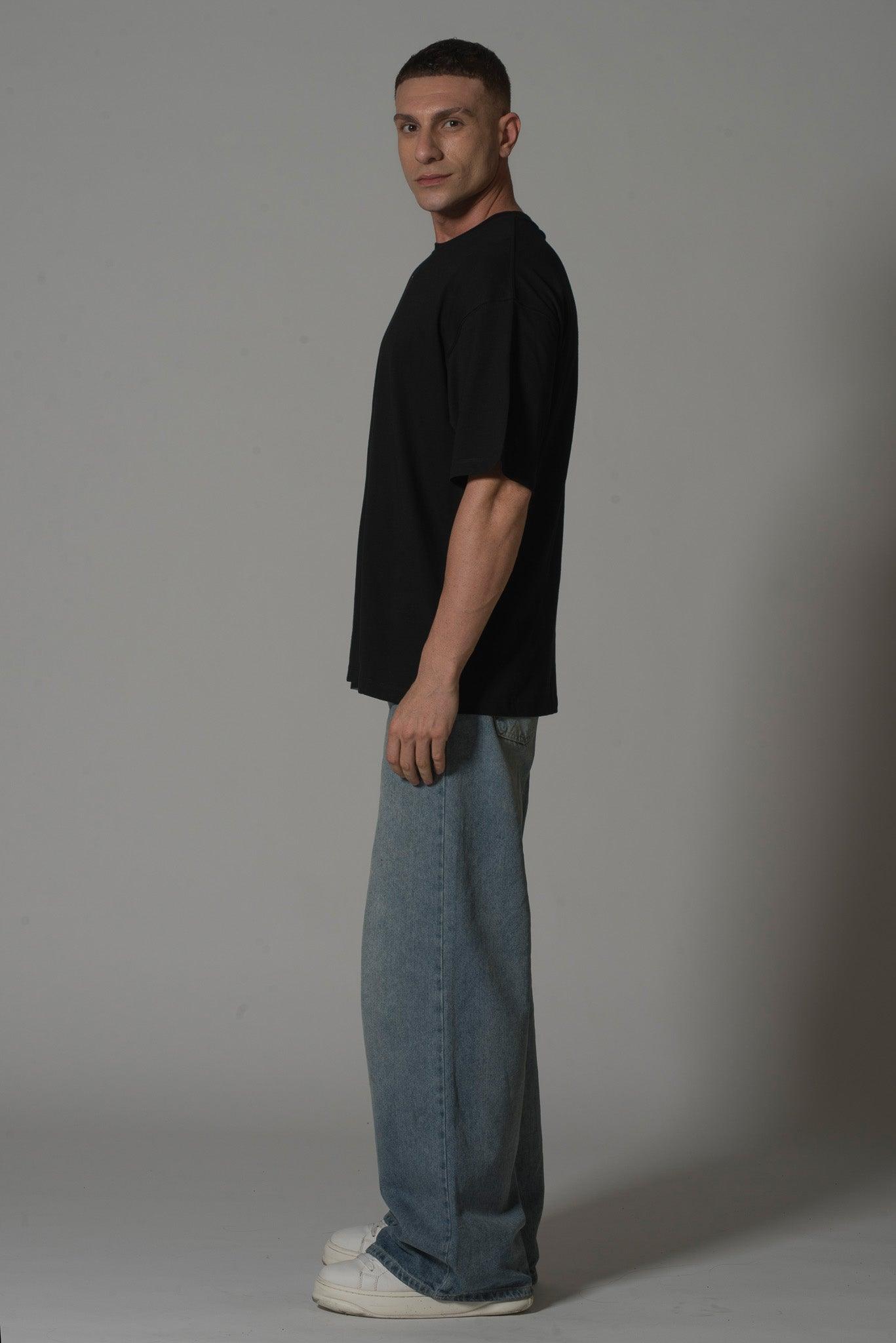 Men’s Black T-Shirt with Japanese Calligraphy - Flashmob India Flashmob Nation None