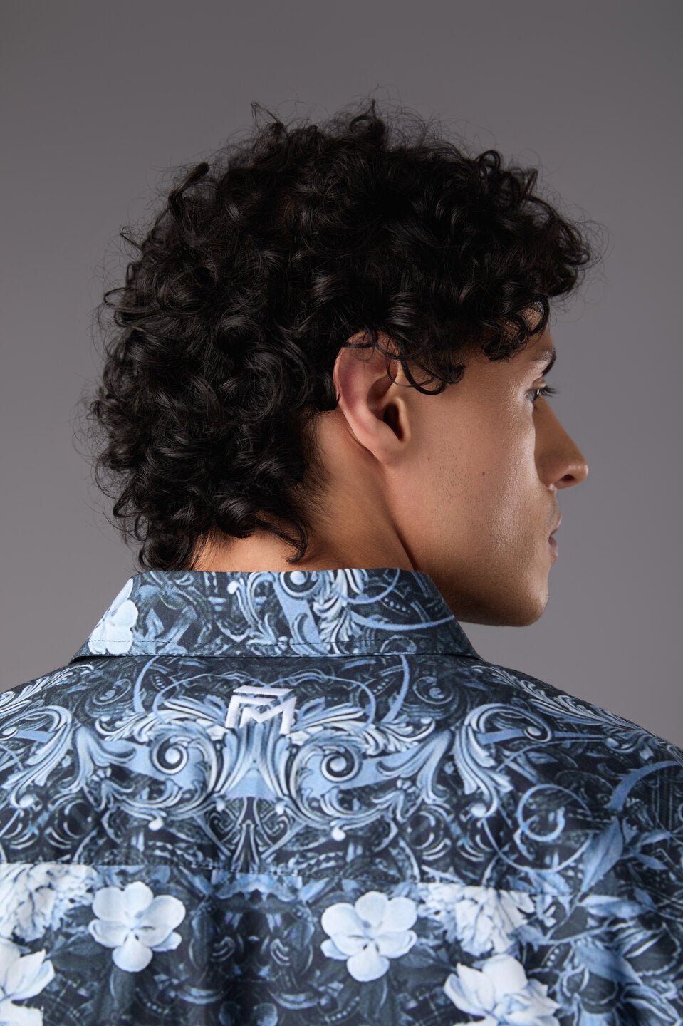 Men’s Blue Floral Print Shirt - Flashmob India Flashmob India   Jacket