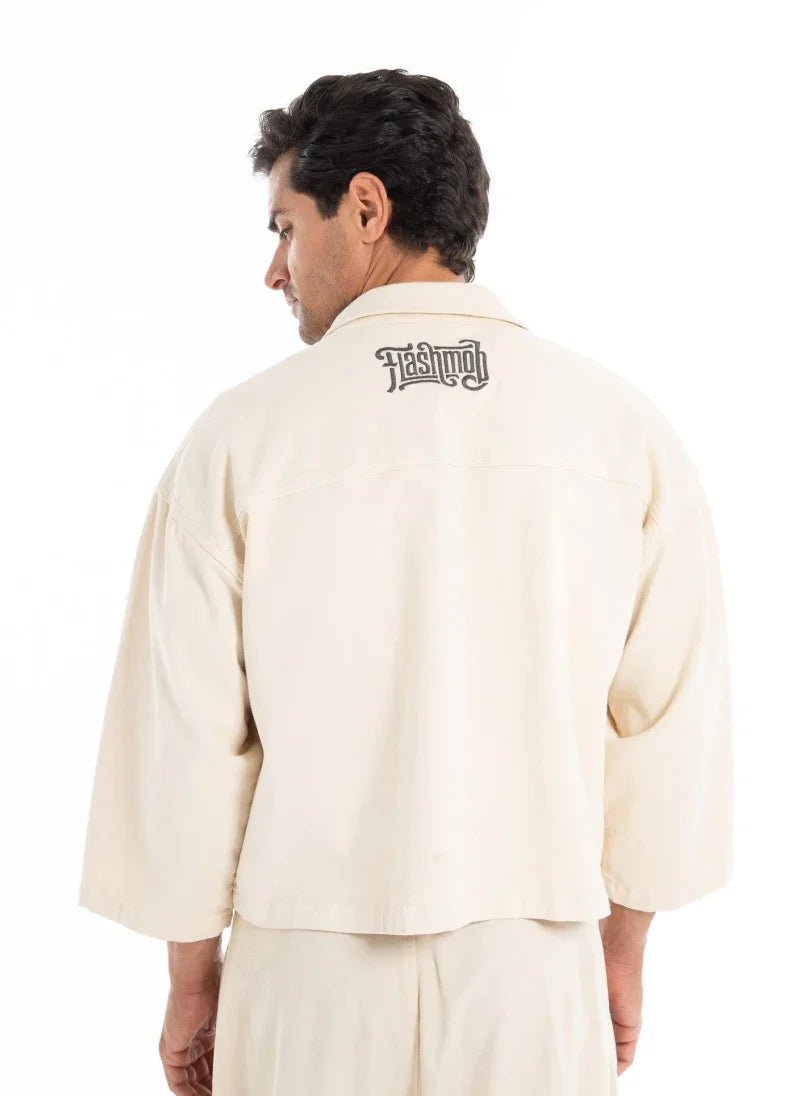 Men’s Ecru Co - ord Set - Flashmob India Flashmob Nation Ecru Set