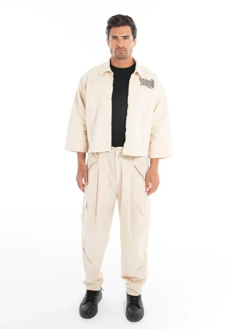 Men’s Ecru Co - ord Set - Flashmob India Flashmob Nation Ecru Set