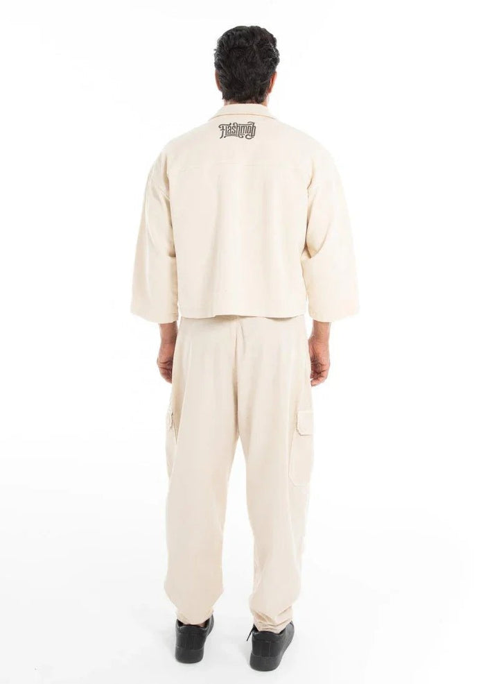 Men’s Ecru Co - ord Set - Flashmob India Flashmob Nation Ecru Set