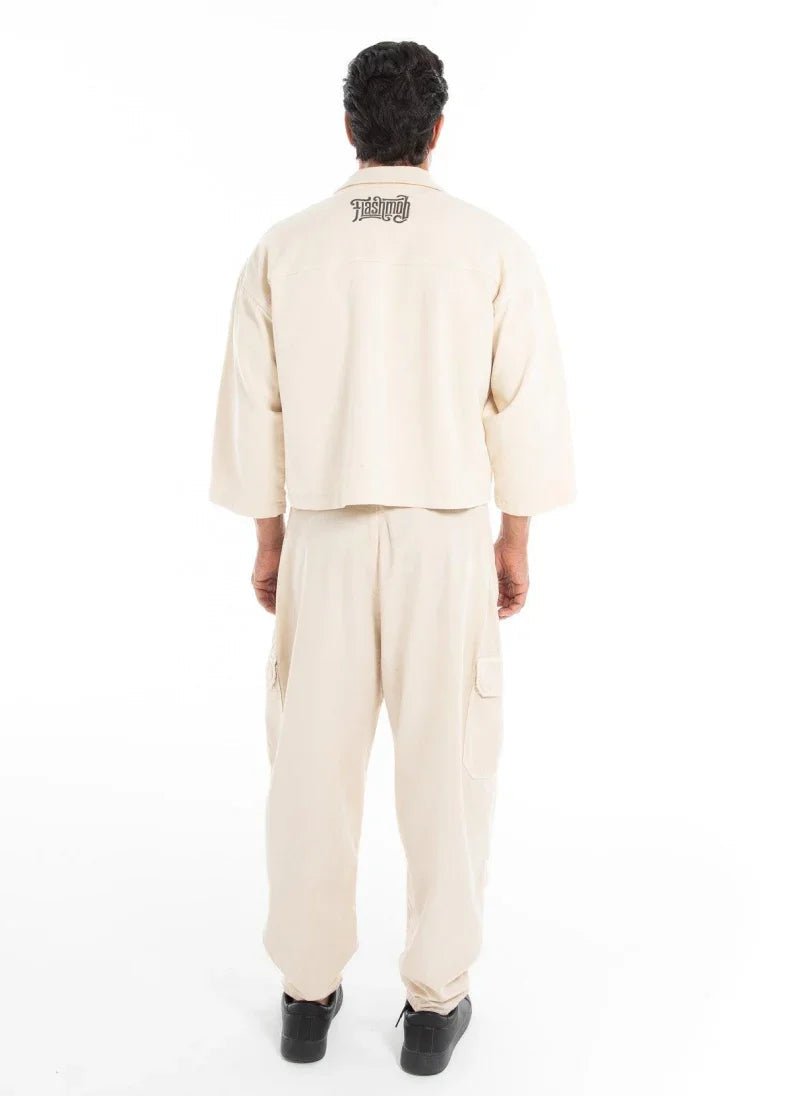 Men’s Ecru Co - ord Set - Flashmob India Flashmob Nation Ecru Set