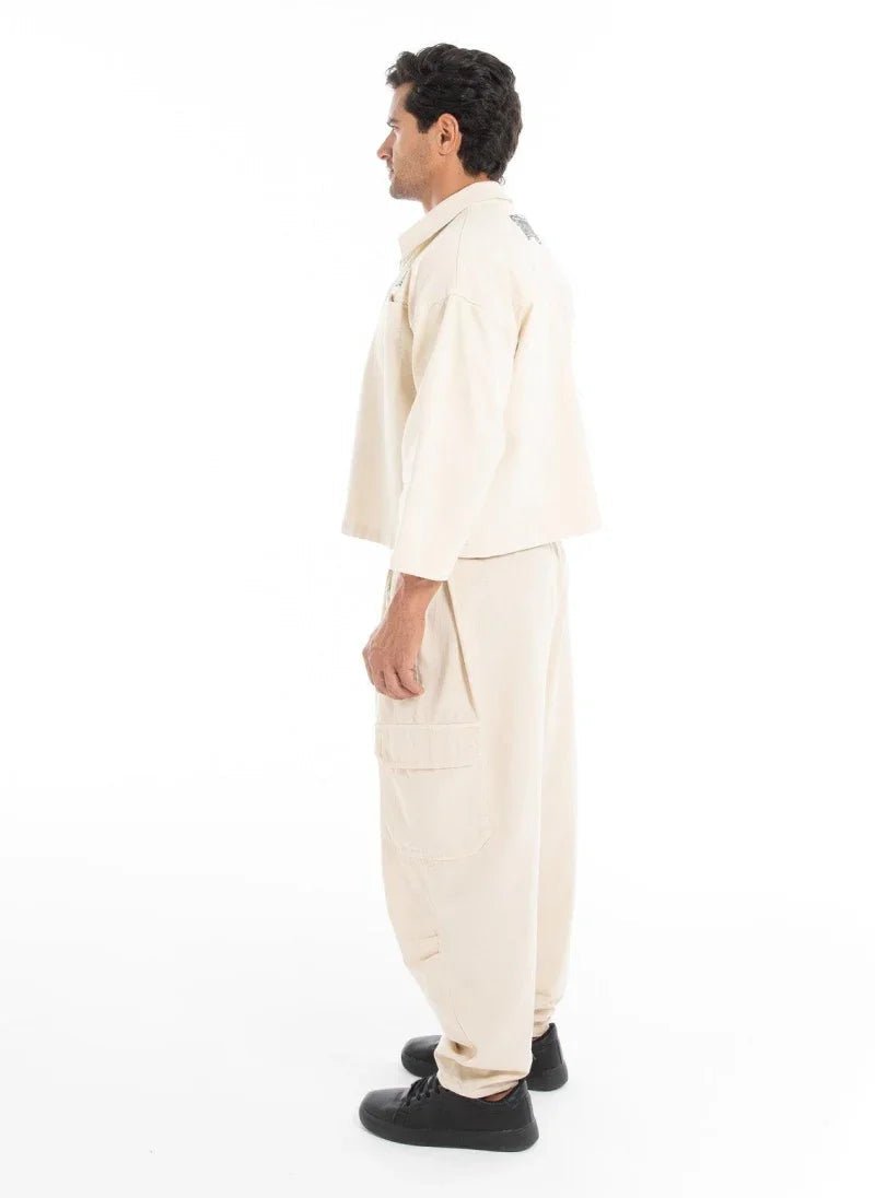 Men’s Ecru Co - ord Set - Flashmob India Flashmob Nation Ecru Set