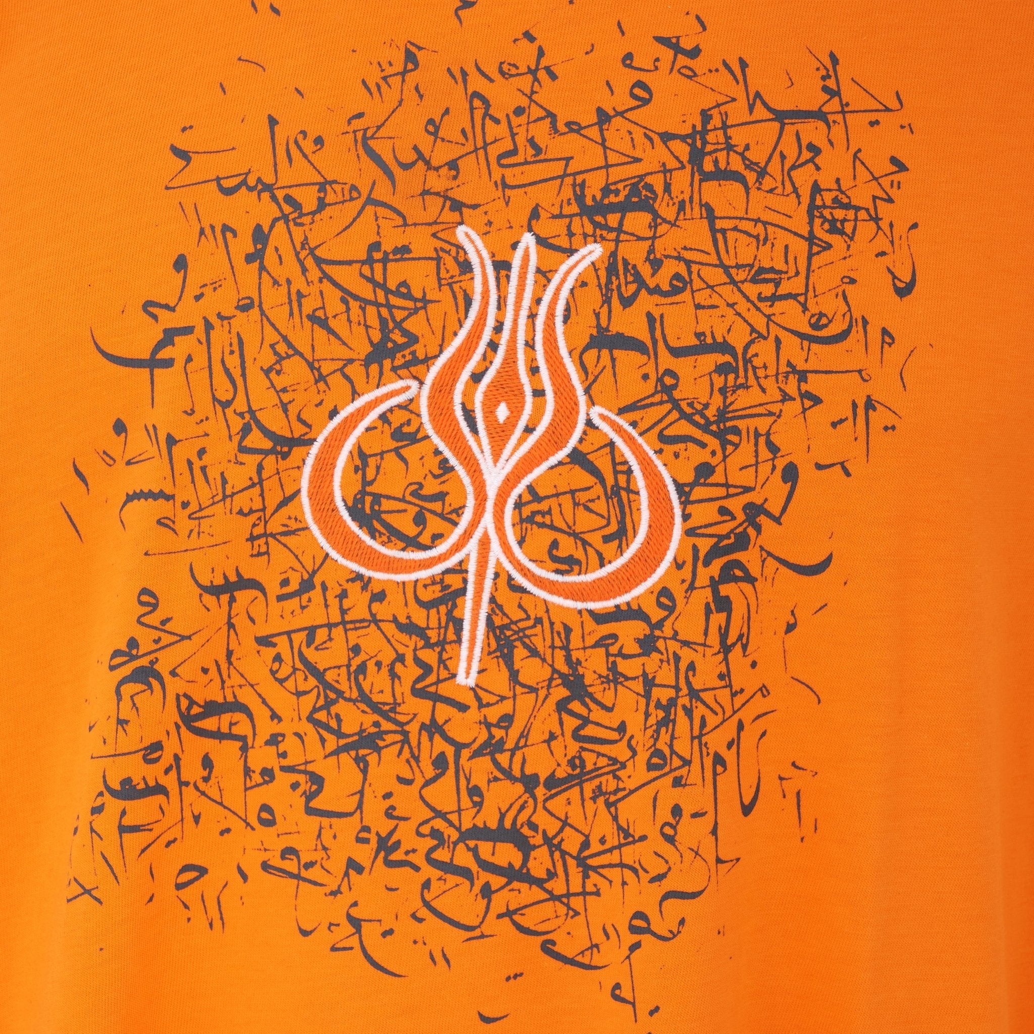 Men’s Orange Graphic Oversized T-Shirt - Flashmob India Flashmob Nation  None Men Top