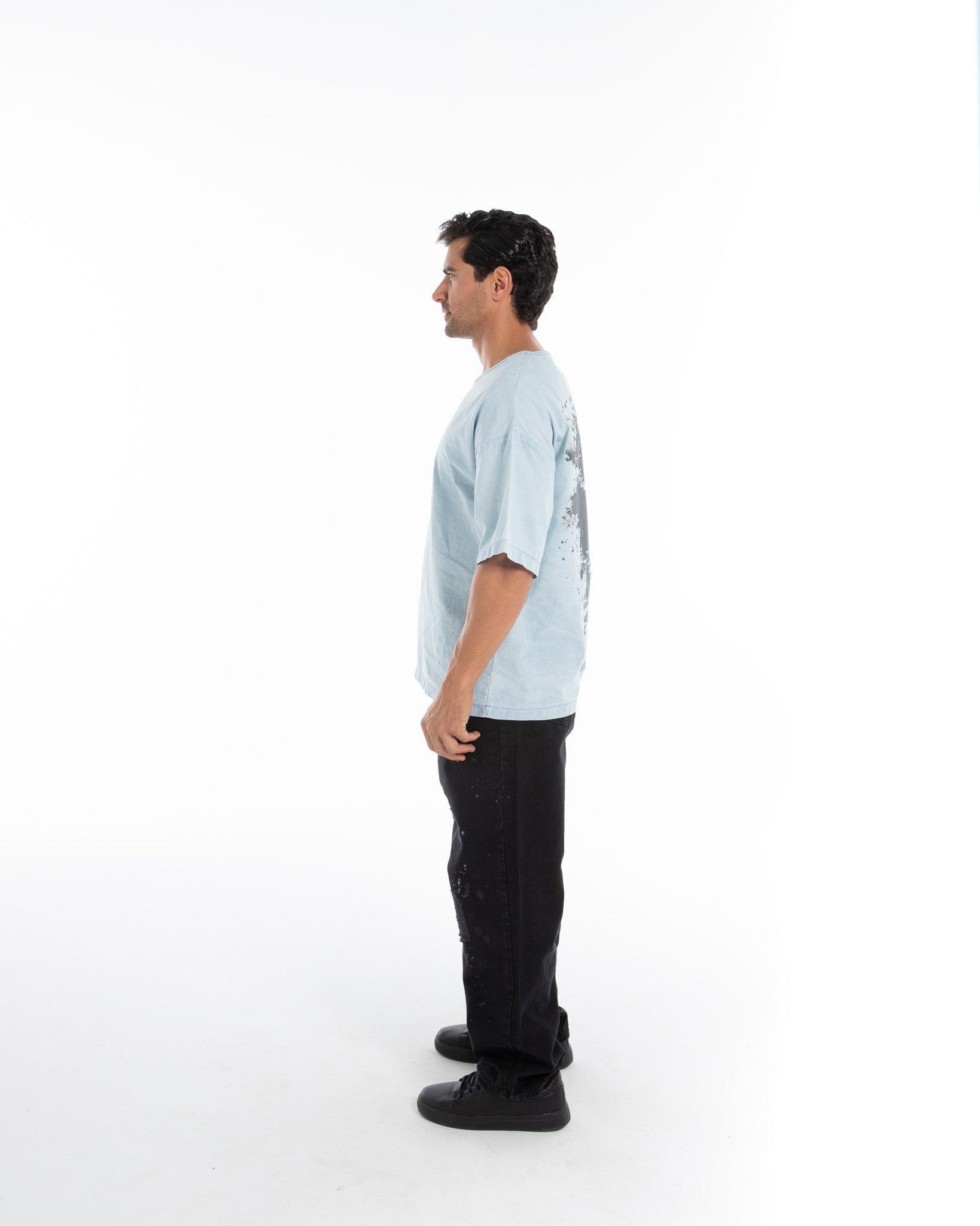 Men’s Oversized Denim T-Shirt - Flashmob India Flashmob Nation None