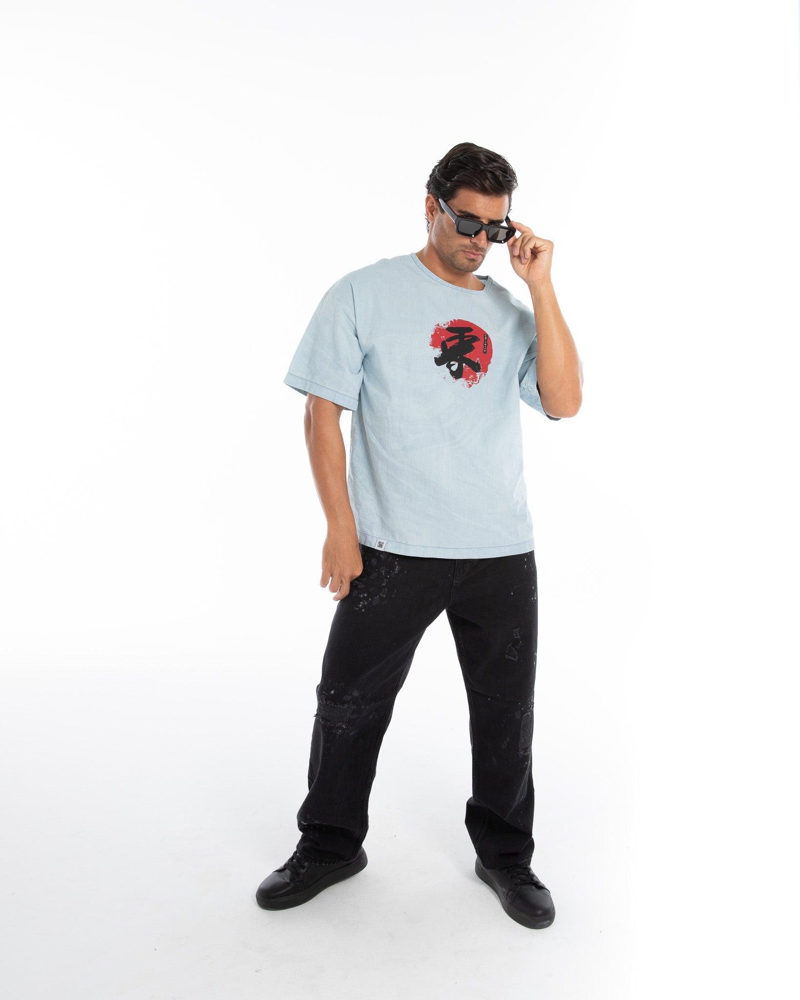 Men’s Oversized Denim T-Shirt - Flashmob India Flashmob Nation None