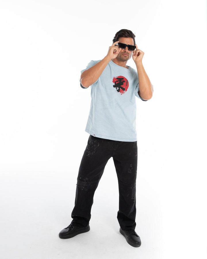 Men’s Oversized Denim T-Shirt - Flashmob India Flashmob Nation None