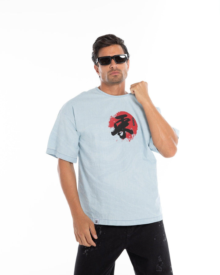 Men’s Oversized Denim T-Shirt - Flashmob India Flashmob Nation None