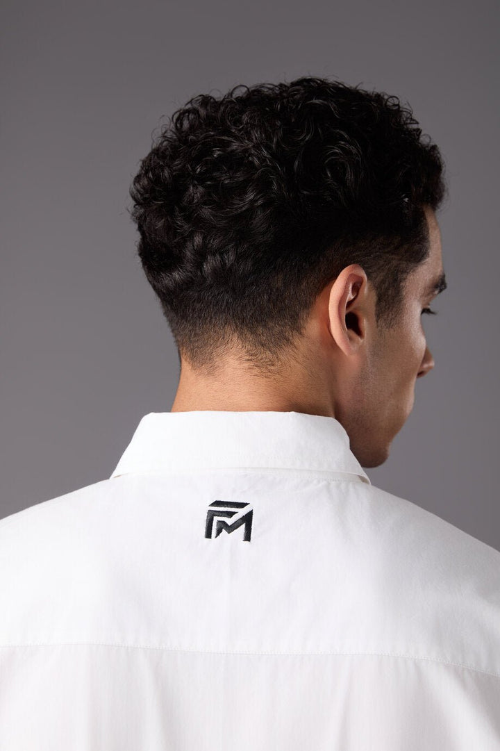 Men’s White Baroque Print Shirt - Flashmob India Flashmob India   Jacket