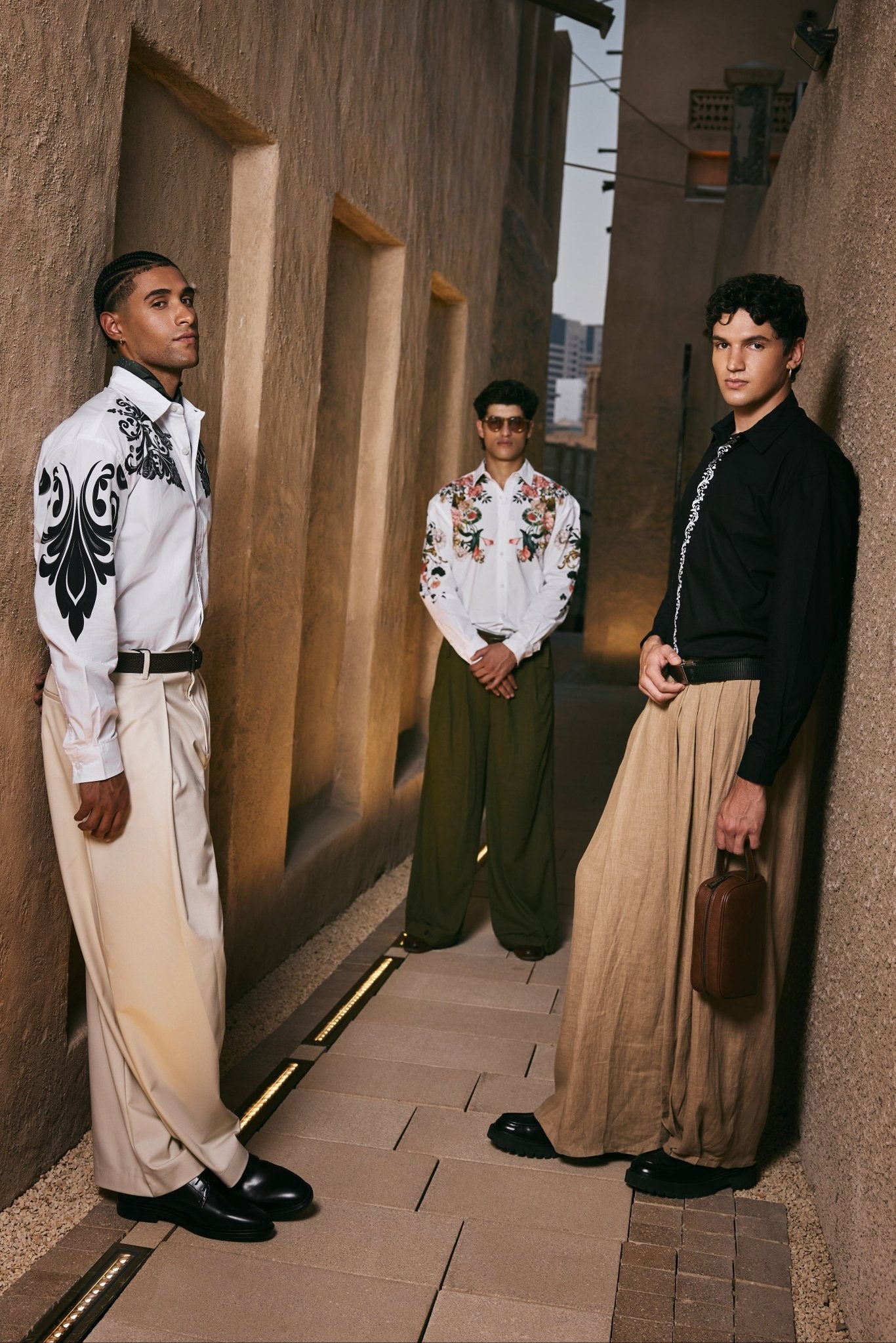 Men’s White Floral Embroidered Shirt - Flashmob India Flashmob India   Jacket