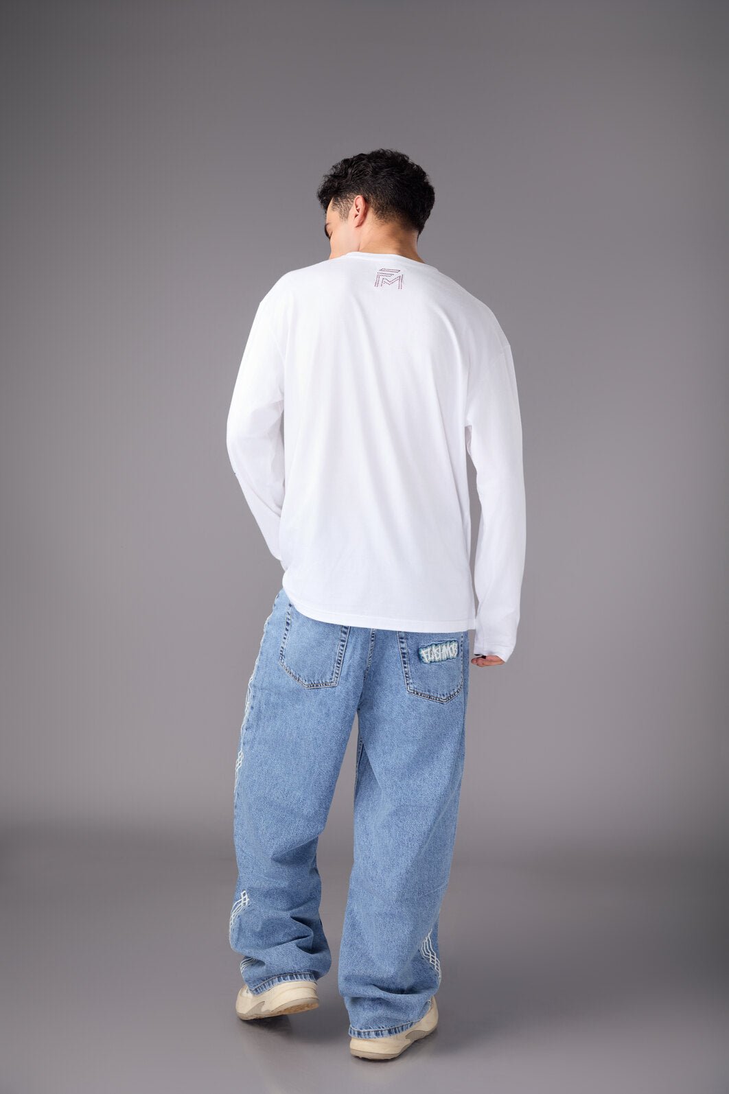 Men’s White Graphic Long Sleeve T-Shirt - Flashmob India Flashmob India Men Top