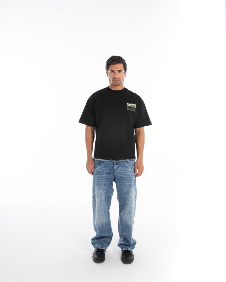 Oversized Graphic Text T-Shirt - Flashmob India Flashmob Nation None Men Top