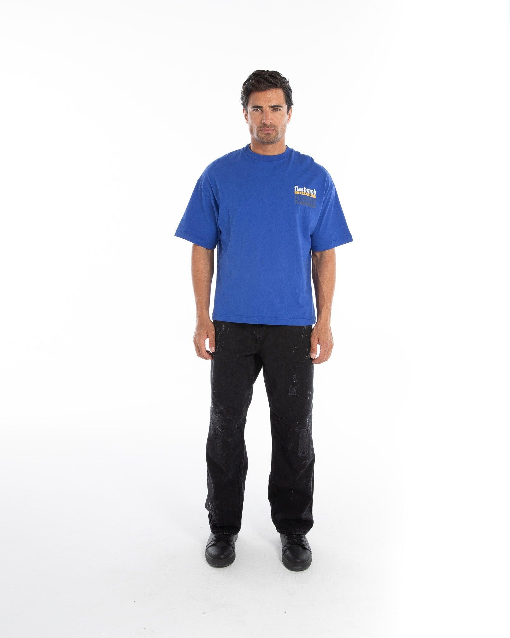 Oversized Graphic Text T-Shirt - Flashmob India Flashmob Nation None Men Top