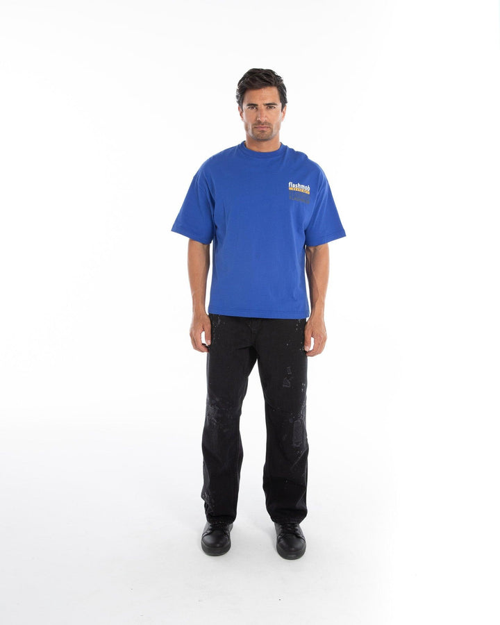 Oversized Graphic Text T-Shirt - Flashmob India Flashmob Nation None Men Top