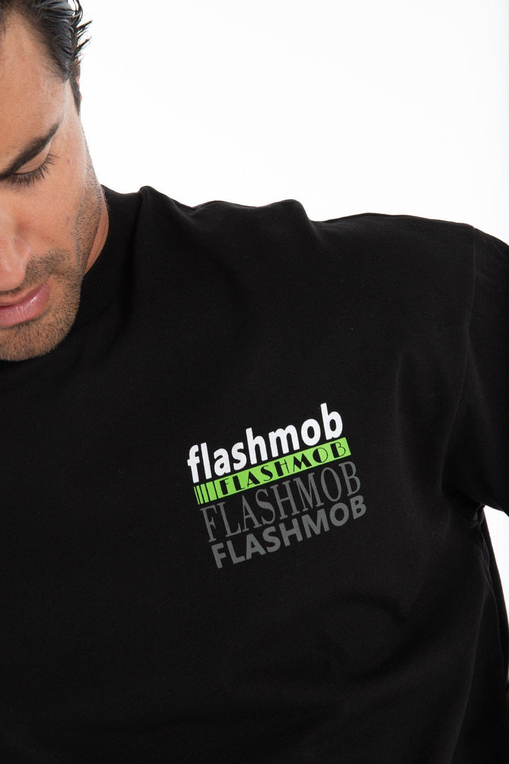 Oversized Graphic Text T-Shirt - Flashmob India Flashmob Nation None Men Top