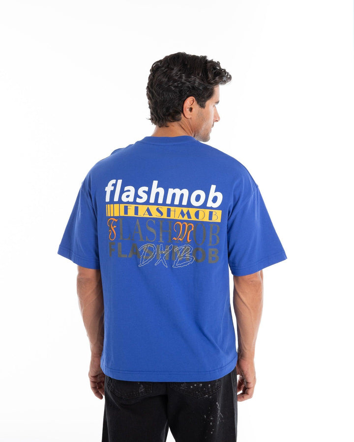 Oversized Graphic Text T-Shirt - Flashmob India Flashmob Nation None Men Top