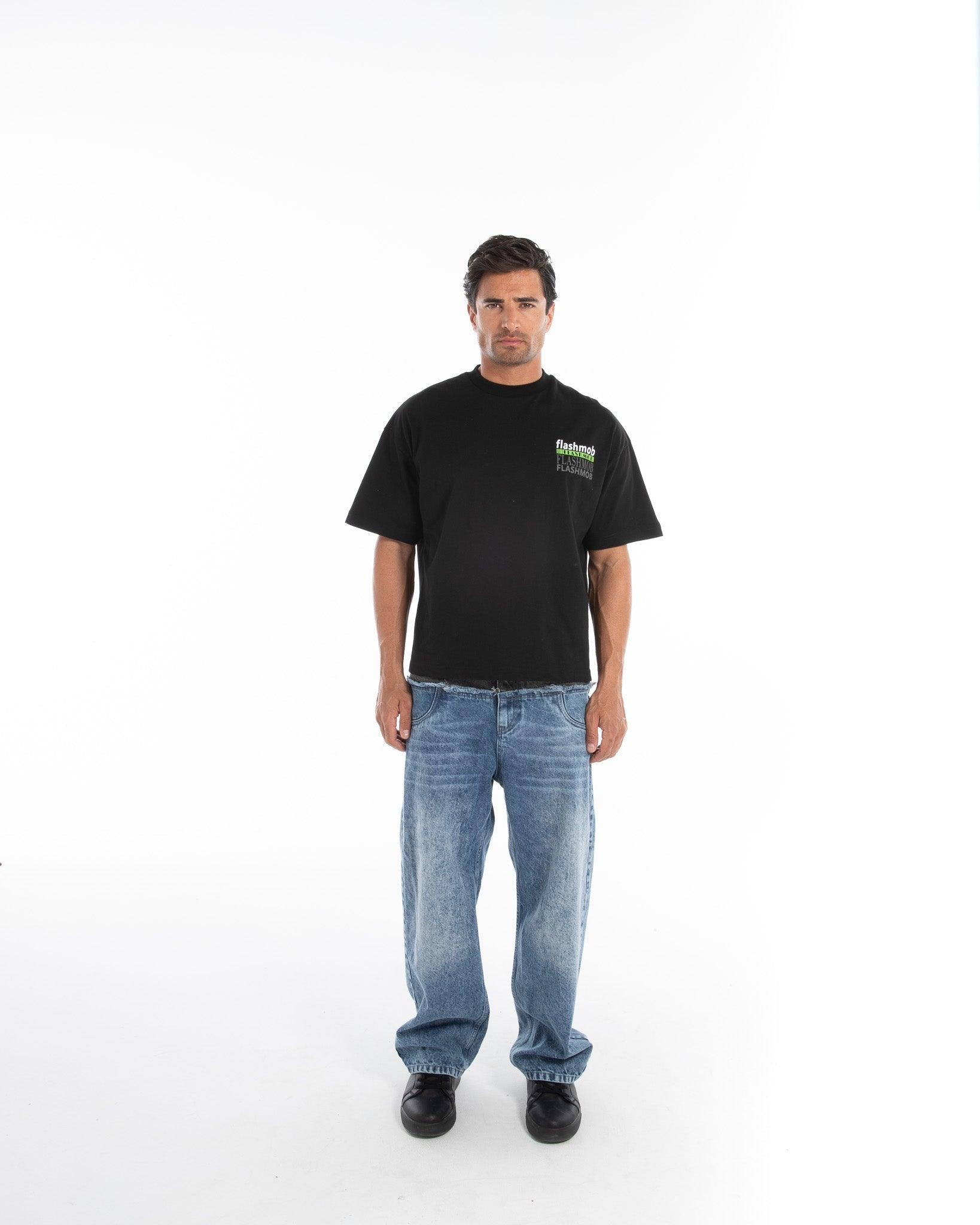 Oversized Graphic Text T-Shirt - Flashmob India Flashmob Nation None Men Top