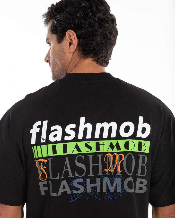 Oversized Graphic Text T-Shirt - Flashmob India Flashmob Nation None Men Top