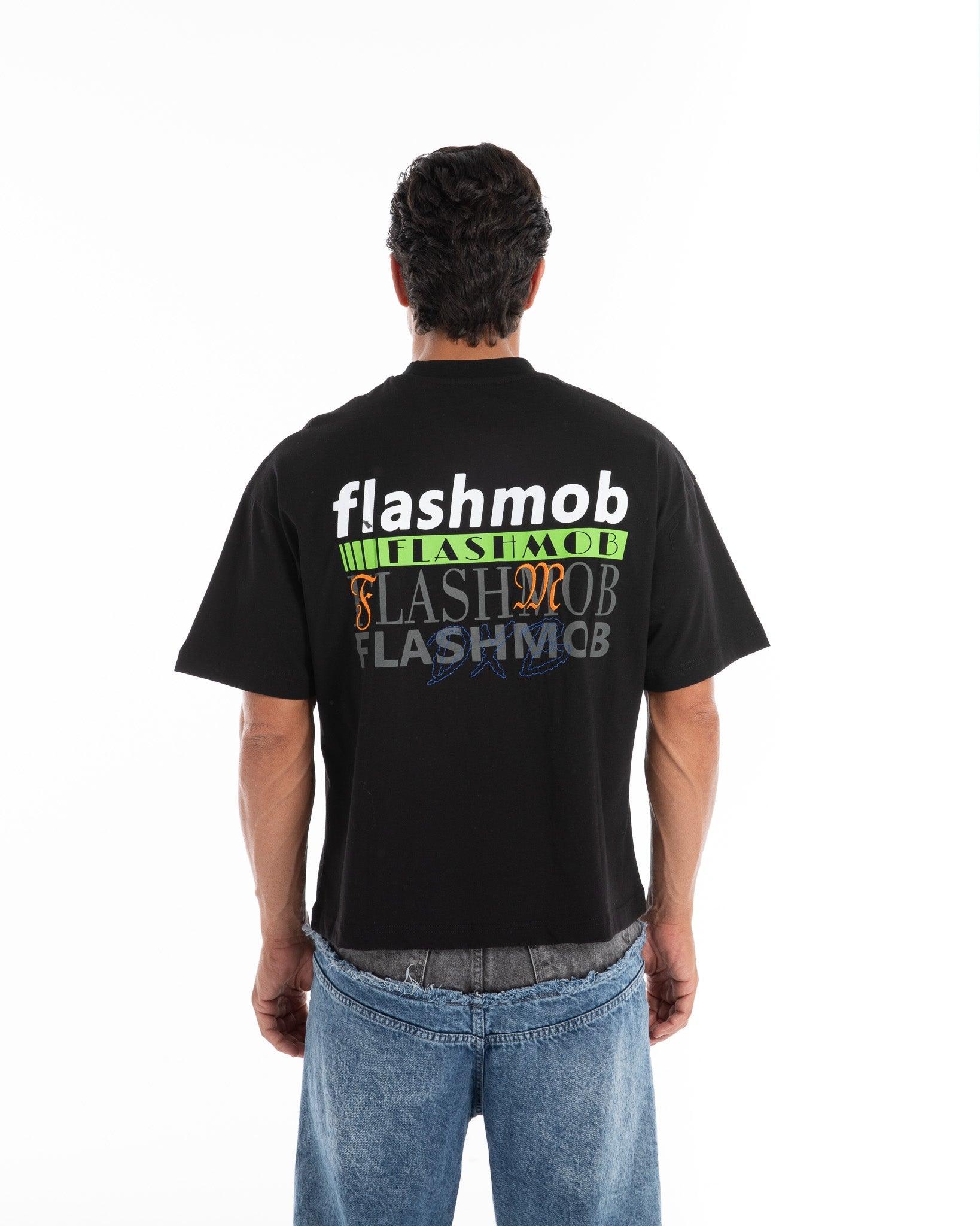 Oversized Graphic Text T-Shirt - Flashmob India Flashmob Nation None Men Top