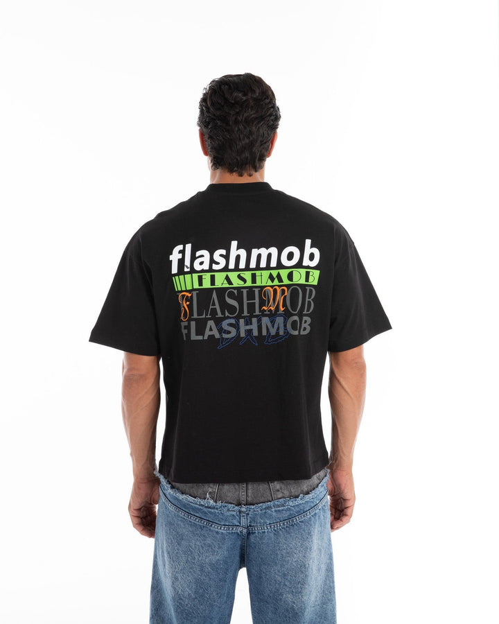 Oversized Graphic Text T-Shirt - Flashmob India Flashmob Nation None Men Top