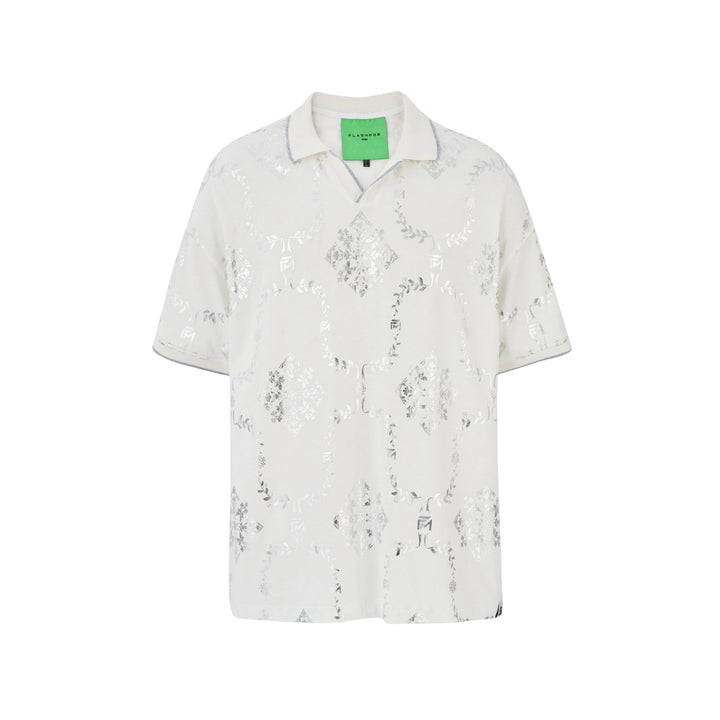 Printed White and Silver Reflective T-Shirt - Flashmob India Flashmob Nation  None