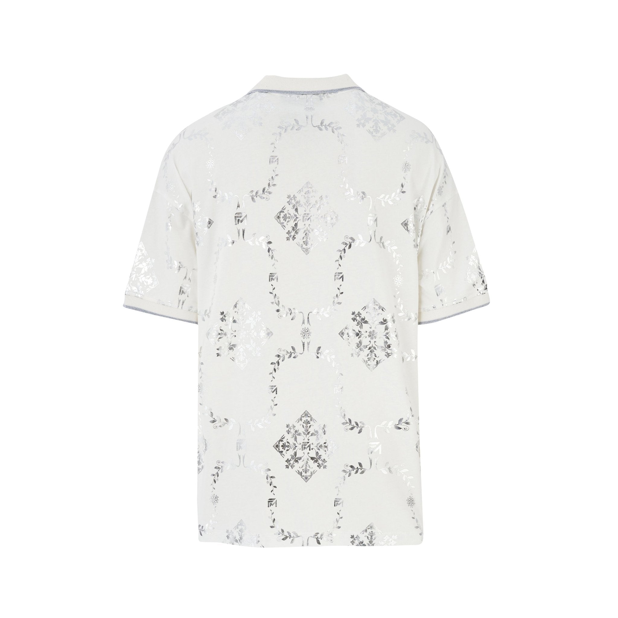 Printed White and Silver Reflective T-Shirt - Flashmob India Flashmob Nation  None