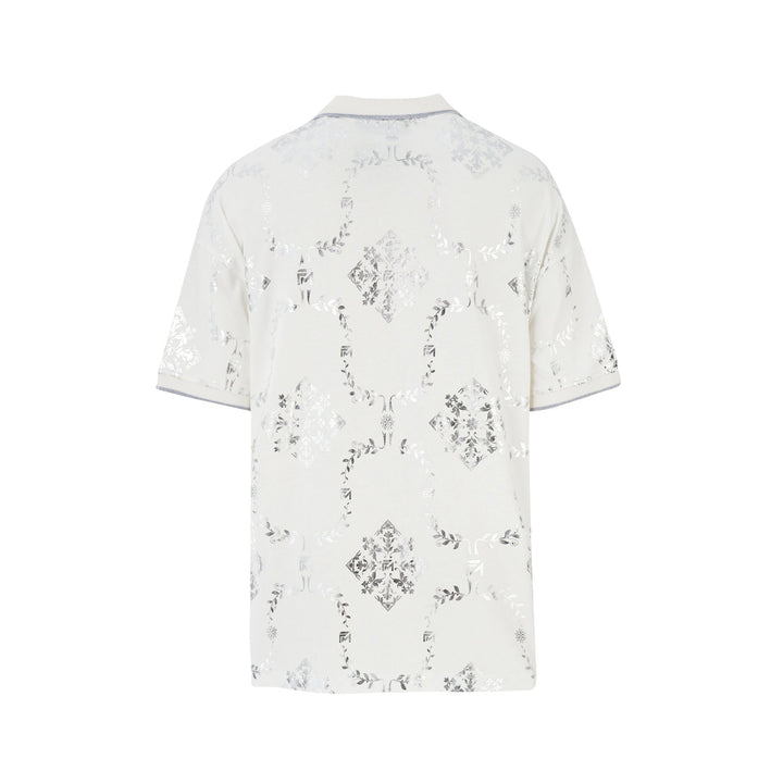 Printed White and Silver Reflective T-Shirt - Flashmob India Flashmob Nation  None
