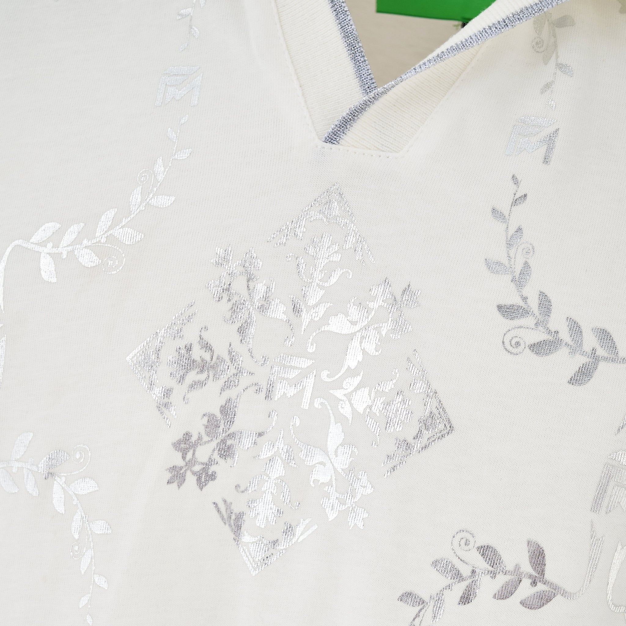 Printed White and Silver Reflective T-Shirt - Flashmob India Flashmob Nation  None