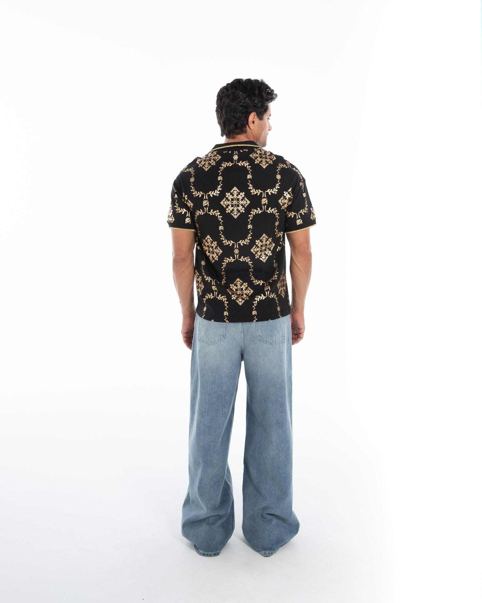 Shimmering Gold Reflective Polo Tee - Flashmob India Flashmob Nation None