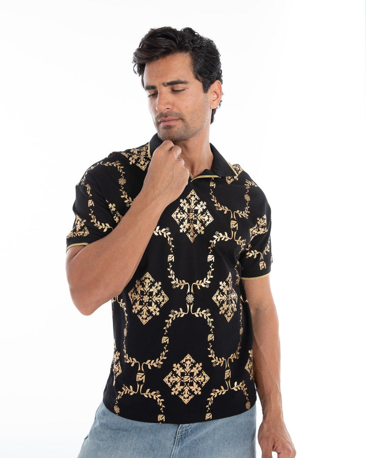 Shimmering Gold Reflective Polo Tee - Flashmob India Flashmob Nation None
