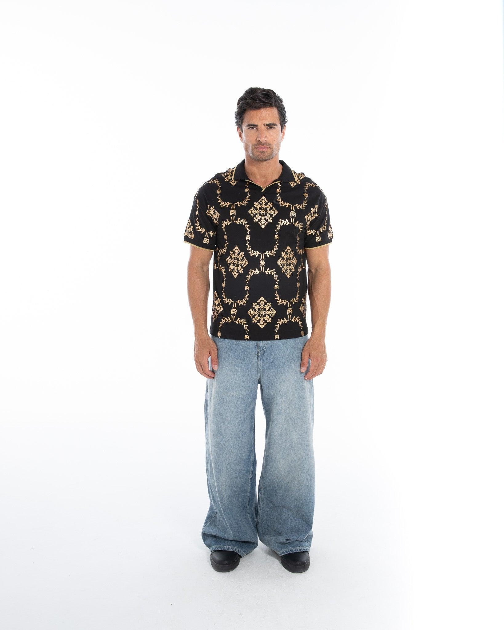 Shimmering Gold Reflective Polo Tee - Flashmob India Flashmob Nation None