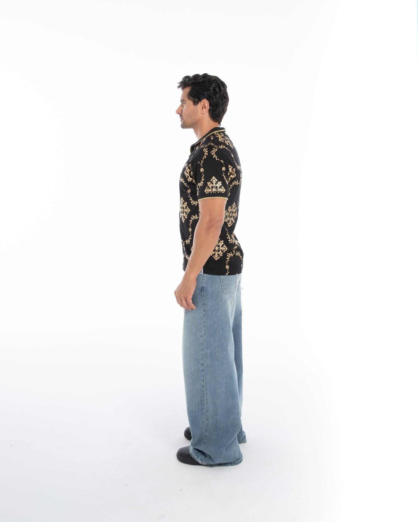 Shimmering Gold Reflective Polo Tee - Flashmob India Flashmob Nation None