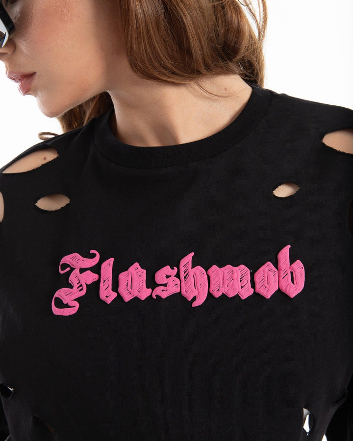 Women’s Cropped Torn Tank Top - Flashmob India Flashmob Nation crop top