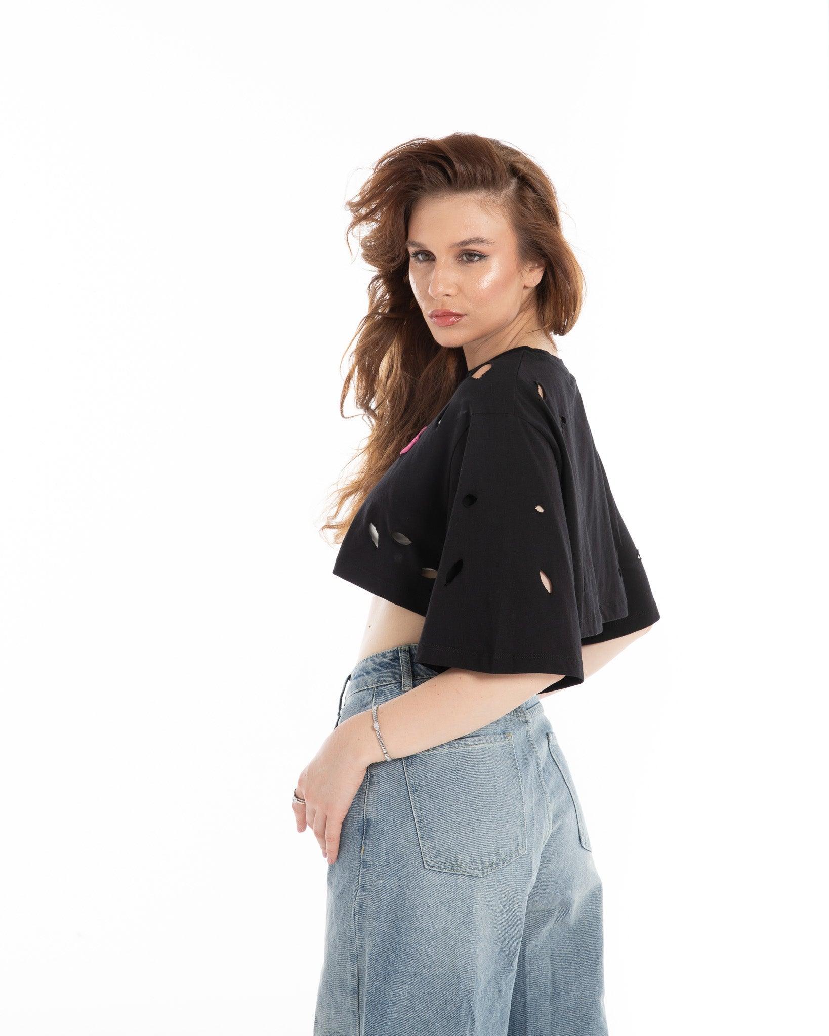 Women’s Cropped Torn Tank Top - Flashmob India Flashmob Nation None crop top