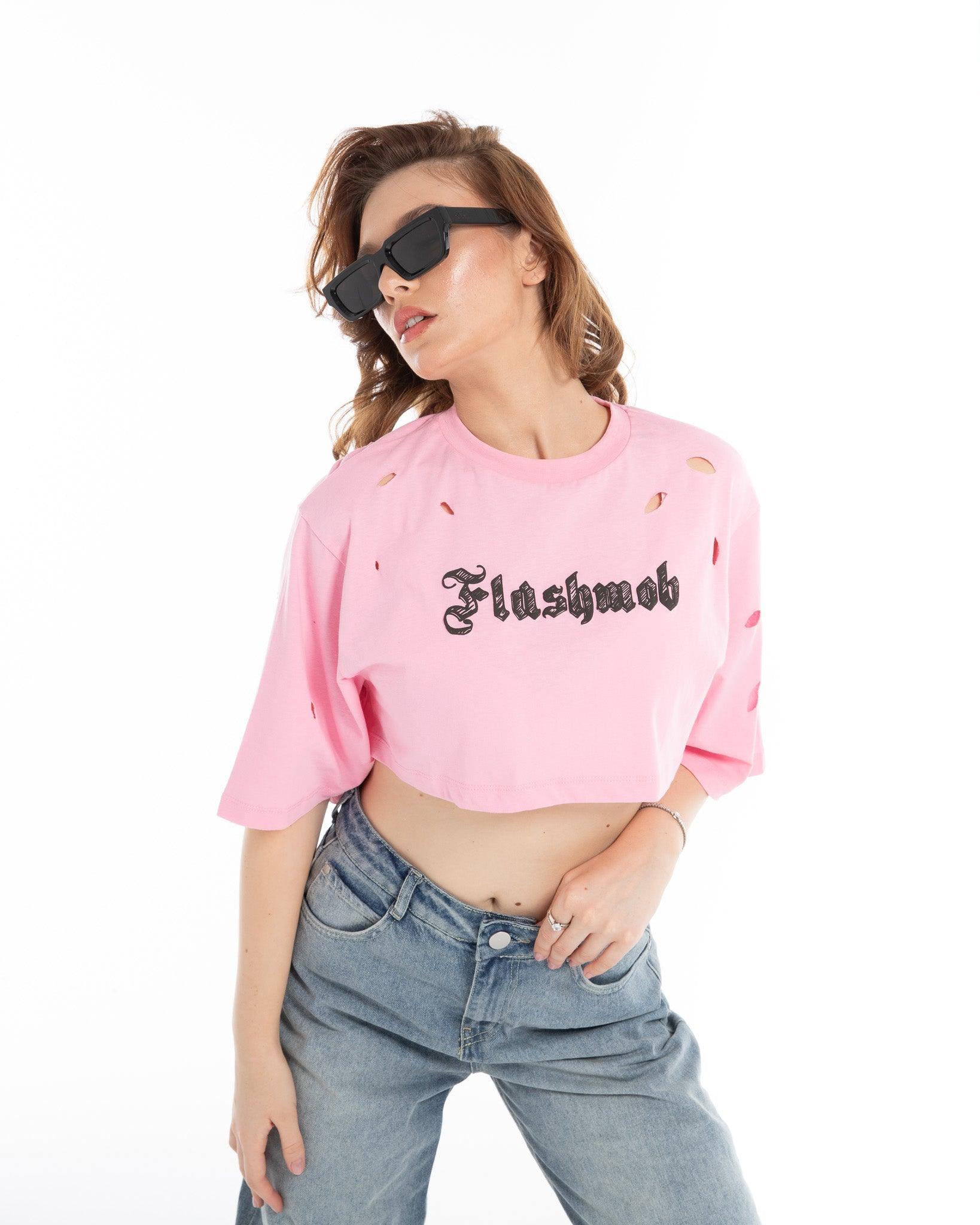 Women’s Cropped Torn Tank Top - Flashmob India Flashmob Nation crop top