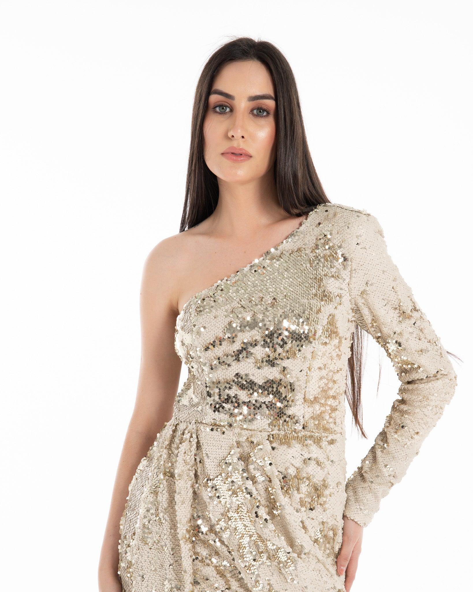 Women’s Golden Sequin Party Dress - Flashmob India Flashmob Nation None